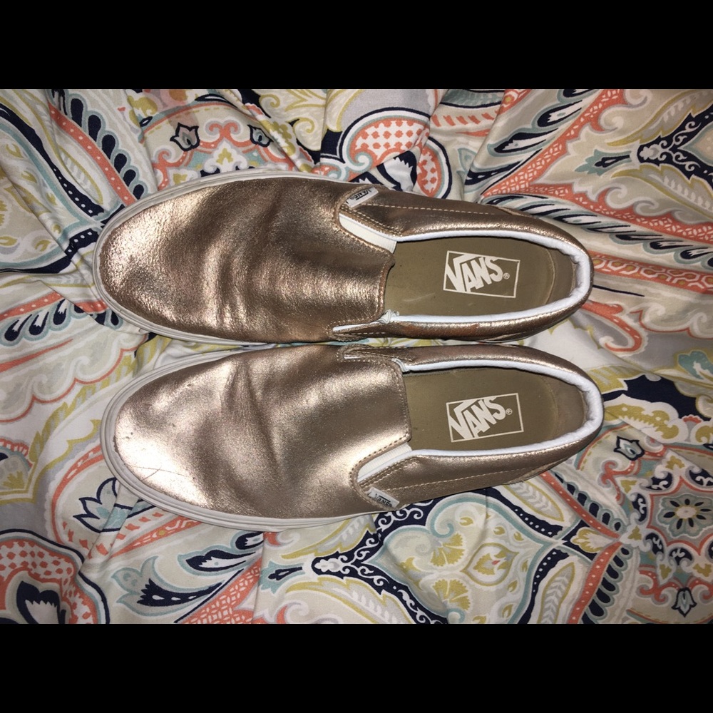 Rose Gold Slip On Vans